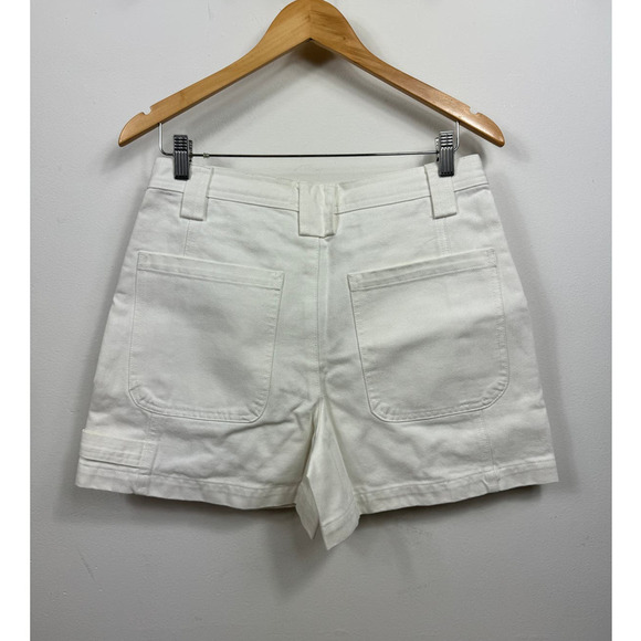 Alex Mill Phoebe Shorts in White Denim Size 10 - Picture 4 of 7